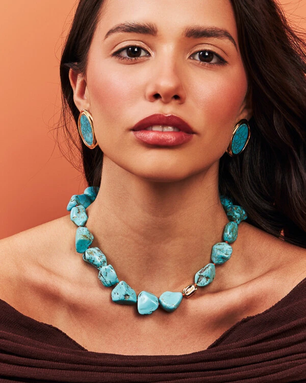 Colar Howlita Turquesa