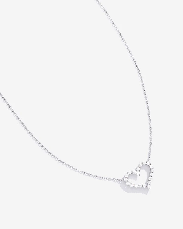 Colar Coração Vazado Kate - Moissanite - ct - Prata 925