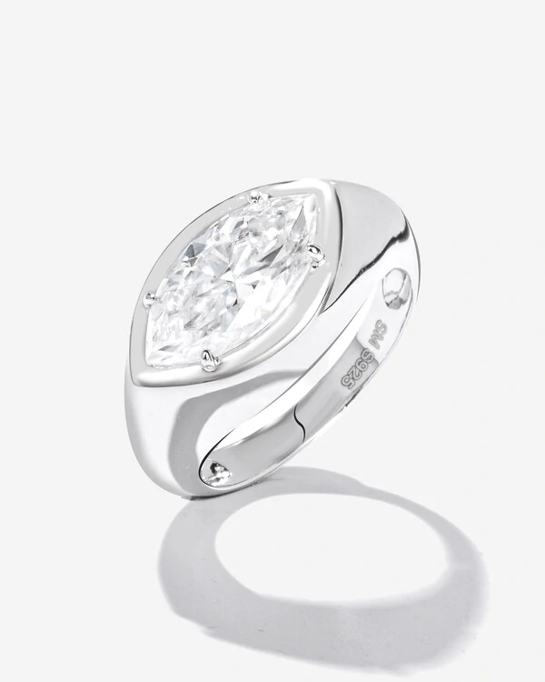 Anel Mindinho Nayana- Moissanite - 4.0ct - Prata 925