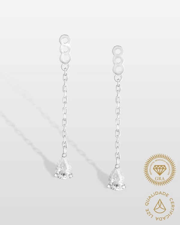 Tarraxa Line Noelle Moissanite 4x5mm - 0,50ct - Prata 925