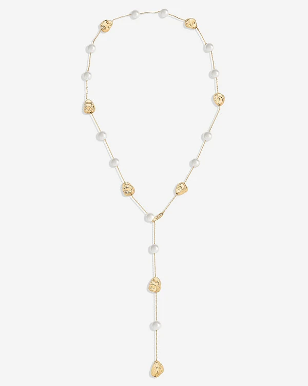 Colar Gravata Pérolas Jane