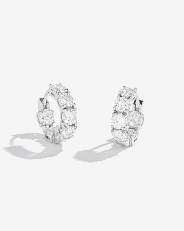 Brinco Argola Yana Aurora Moissanite - 1,8ct - Prata 925