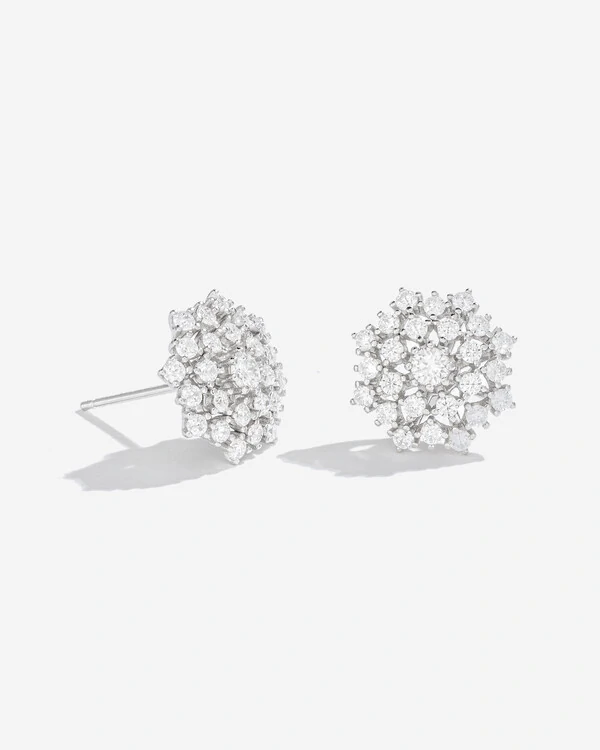 Brinco Chuveirinho Moissanite - 1.32ct - 1,5cm - Prata 925