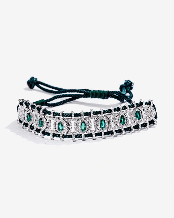 Pulseira Fio Encerado Diamond - Prata 925