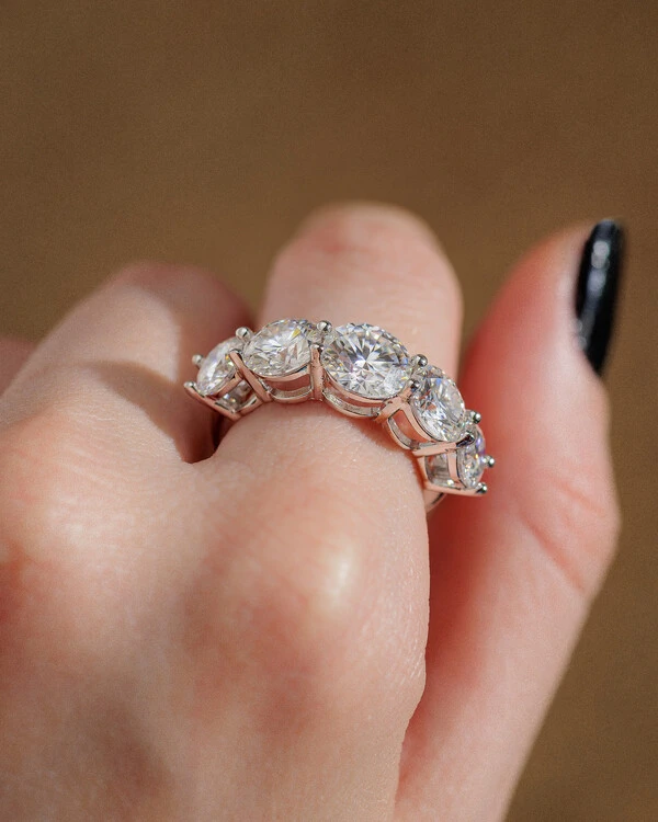 Anel Aparador Moissanite Miah - 2.0ct - Prata 925