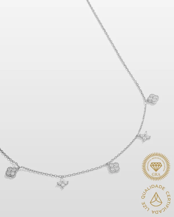 Colar Alis Moissanite 3.0mm - 0.7ct - Prata 925