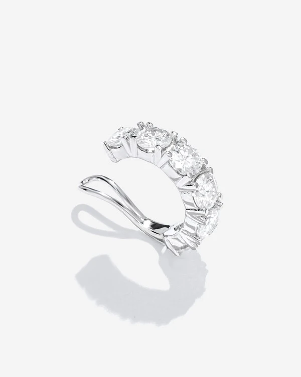 Piercing Aurora- Moissanite 3,5 mm - 0.2ct- Prata 925