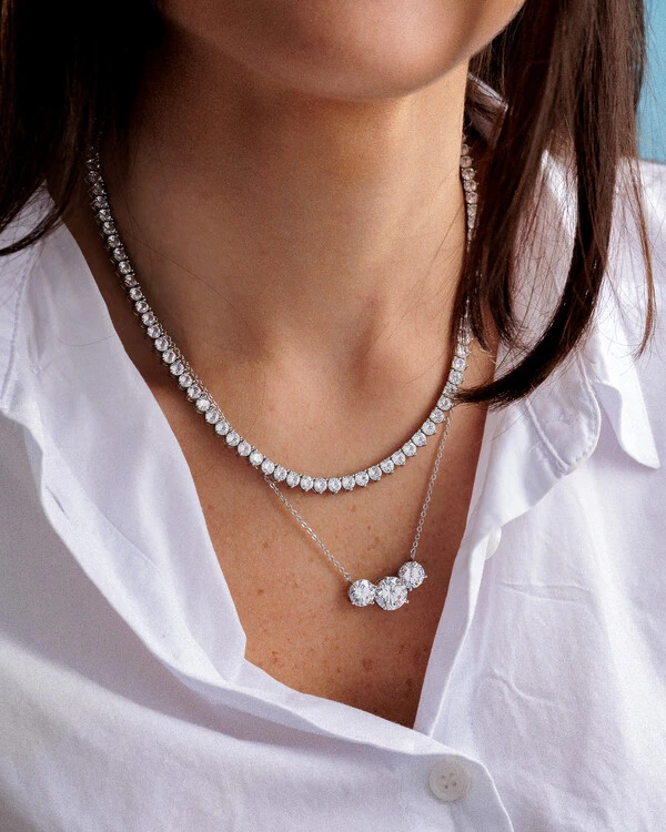 Colar Pontos de Luz Fancy Silver