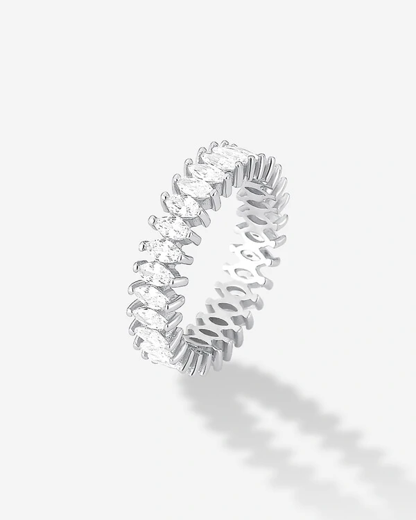 Anel Aparador Navete- Prata 925