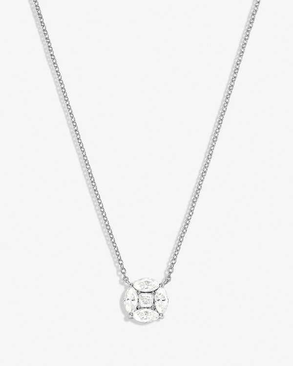 Colar Noite e Luz - Moissanite - 10mm - 0.3ct - Prata 925
