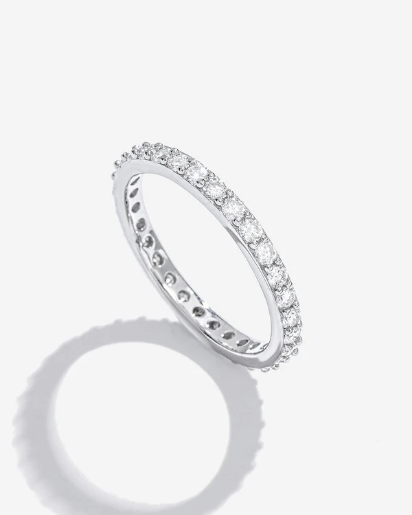 Anel Aparador Lindy- Moissanite - 2 mm- 0.9ct - Prata 925