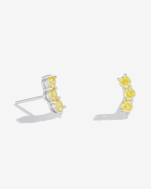 Brinco Ear Cuff Noelle- Moissanite 3 mm - 0.1ct - Prata 925