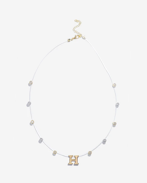 Colar Fio Invisível Inicial Luiza - Personalizado