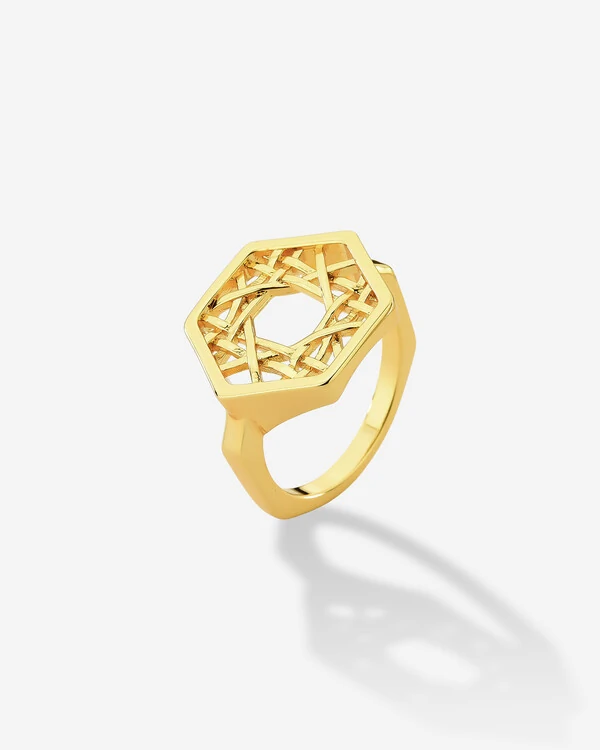 Anel Geometric Hex