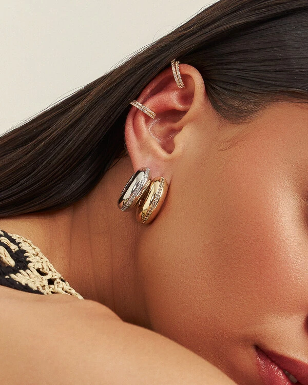 Brinco Argola Bold Cravejada