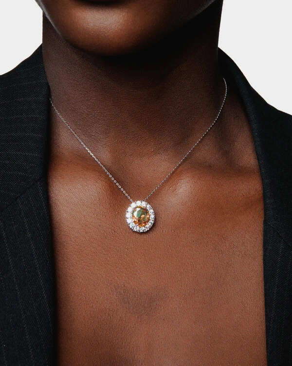 Conjunto Colar e Brinco Holográfico Sun