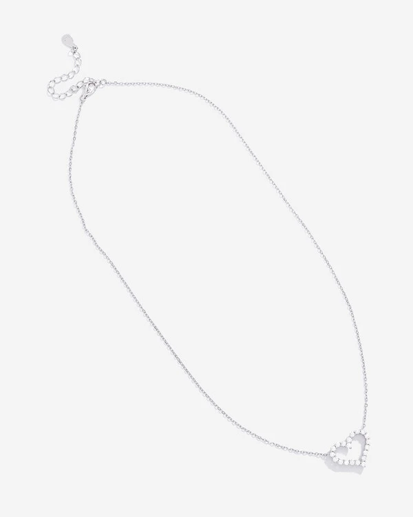 Colar Coração Vazado Kate - Moissanite - ct - Prata 925