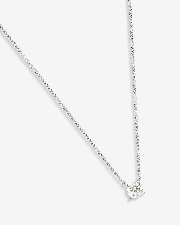 Colar Ponto de luz Moissanite 5 mm - Prata 925