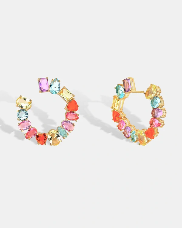 Brinco Argola Lapidações Color