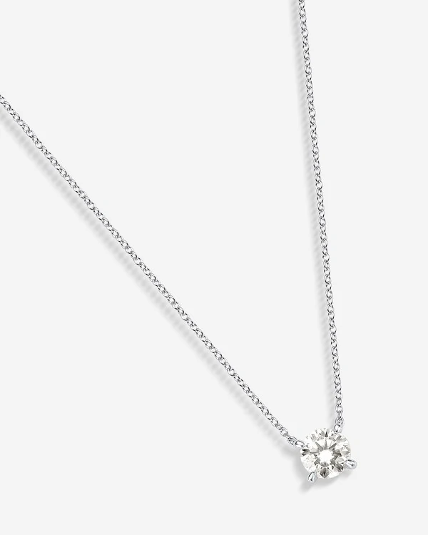 Colar Ponto de luz Moissanite 6,5 mm - Prata 925