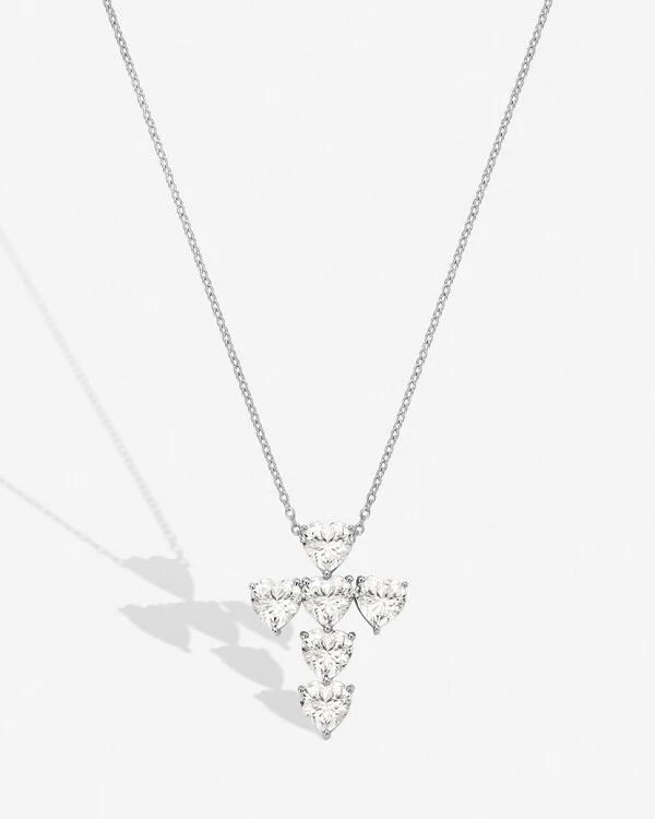 Colar Cruz Bianca - Moissanite - 4.8 ct - Prata 925