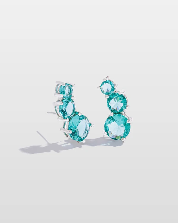 Brinco Ear Cuff Helena Colors - Silver