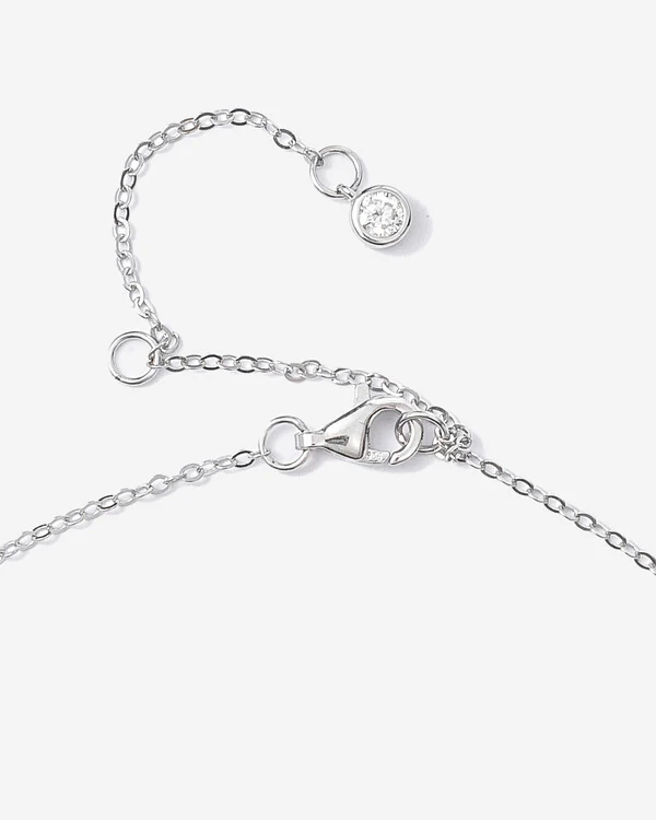 Colar Glitz - Ponto de Luz Moissanite - 12,5 mm - ct - Prata 925