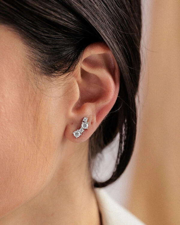 Brinco Ear Cuff Lene - Prata 925