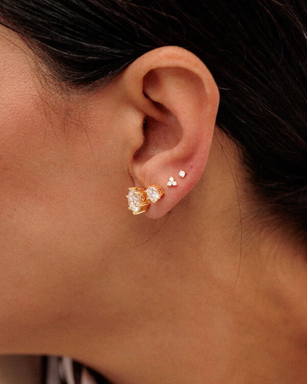 Brinco Briela Moissanite - 2 mm - 0.07ct - Prata 925