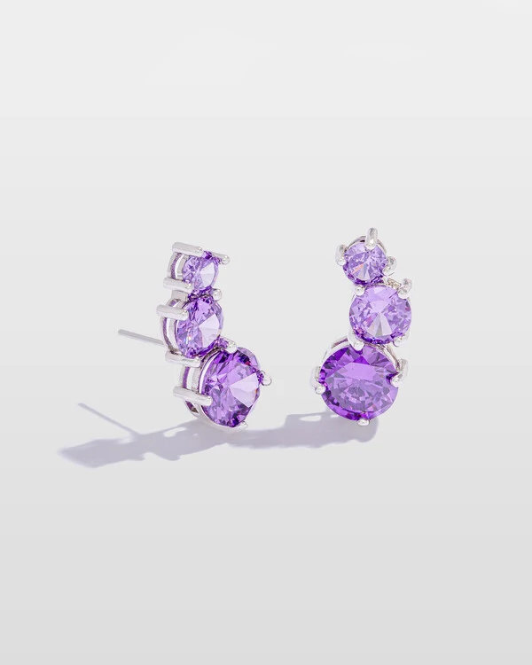 Brinco Ear Cuff Helena Colors - Silver