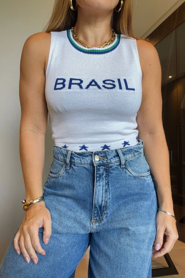 Blusa Lurex Brasil