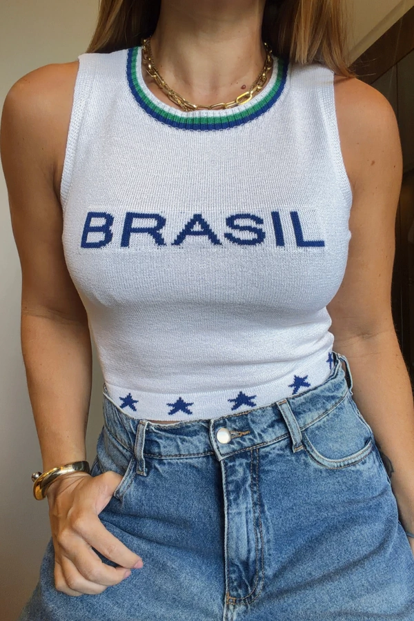 Blusa Lurex Brasil