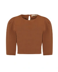 Cropped Zélia Marrom