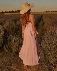 Vestido Midi Amarena Rosa