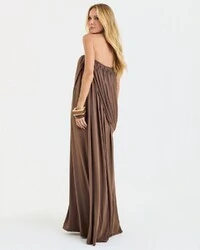 Vestido Longo Viola Marrom