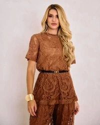 T-shirt Cancún Marrom