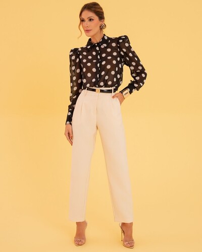 Foto Calça Nicole Creme