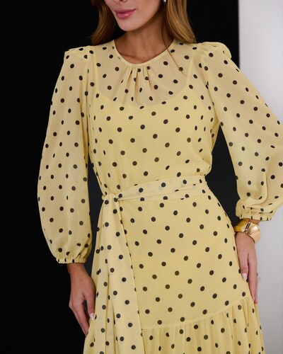FotoVestido Midi Poli Poá