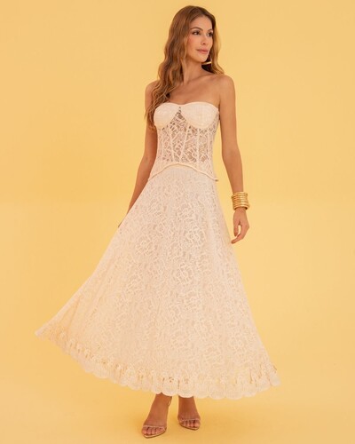 Foto Saia Midi Gaia Creme