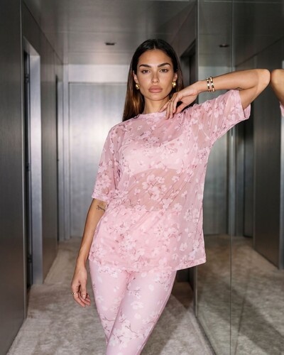 Foto T-shirt Flô Floral Rosa