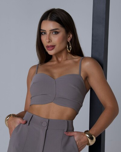 Foto Cropped Evie Cinza