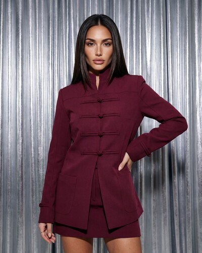 Foto Casaco Ella Bordô