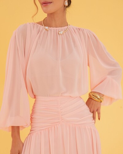 Foto Blusa Celeste Rosa