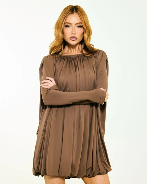 Vestido Célia Marrom