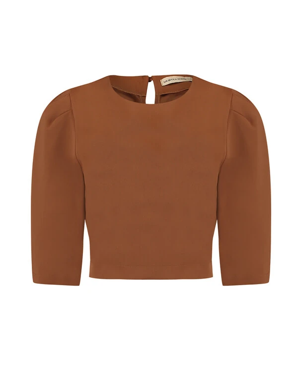 Cropped Zélia Marrom