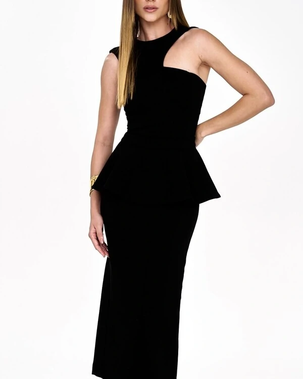 Vestido Midi Dora Preto