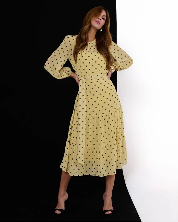 Vestido Midi Poli Poá