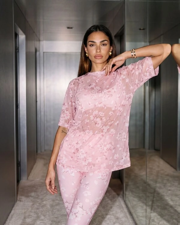 T-shirt Flô Floral Rosa