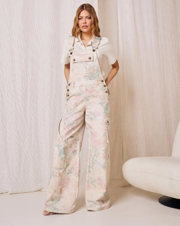 Jardineira Jeans Flora