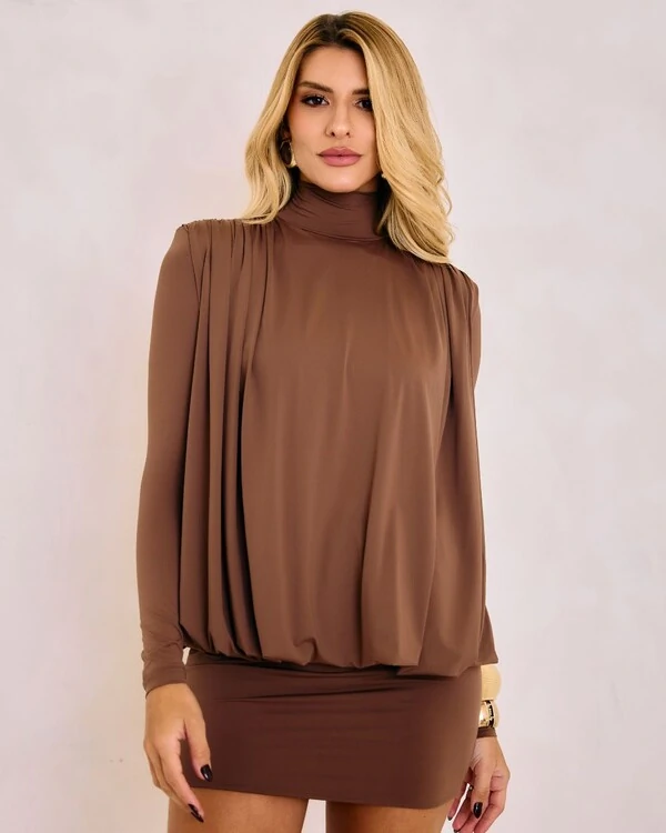 Vestido Amélia Marrom